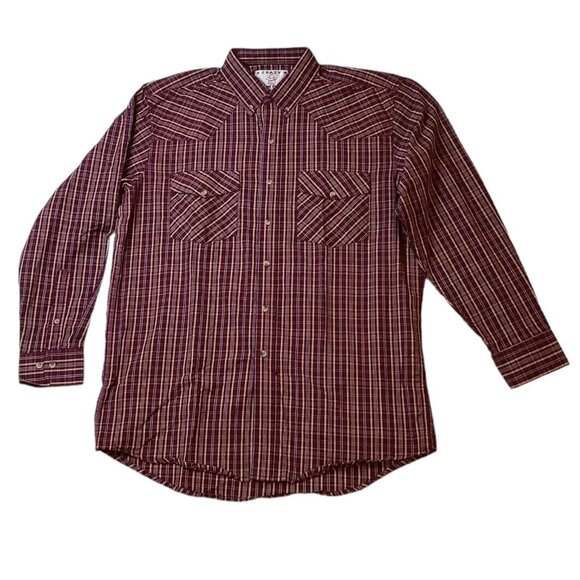 Crazy Cowboy Men's Long Sleeve Button Down Western Shirt Plaid Size XL - Picture 1 of 12